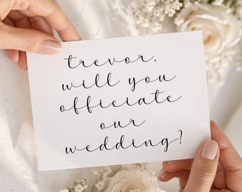 Will You Officiate Card: Wedding Officiant Proposal