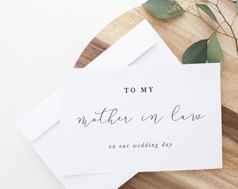 To My New Mom On my Wedding Day Card, To My mother in law Card, Wedding Day Card to mom, Wedding Day Card