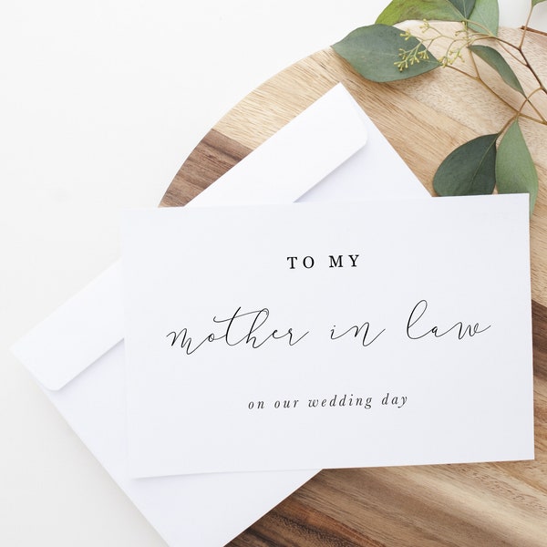 To My New Mom On my Wedding Day Card, To My mother in law Card, Wedding Day Card to mom, Wedding Day Card