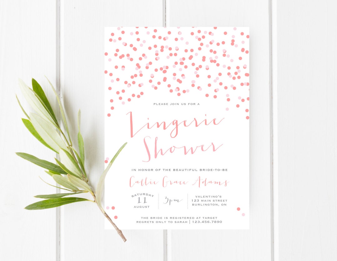 Printable Lingerie Shower Invitation, DIY Lingerie Shower Invitation ...