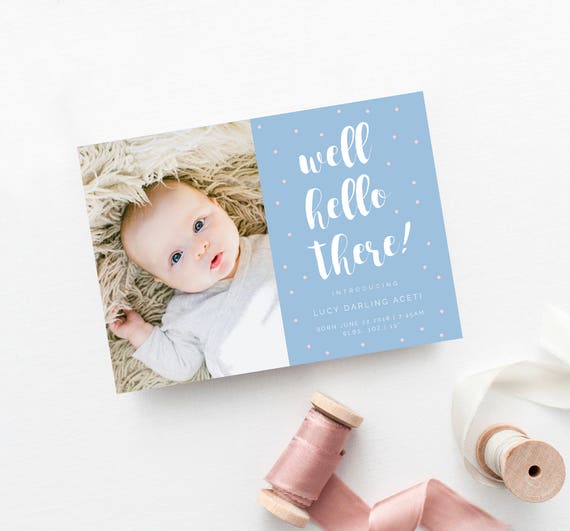 simple birth announcement