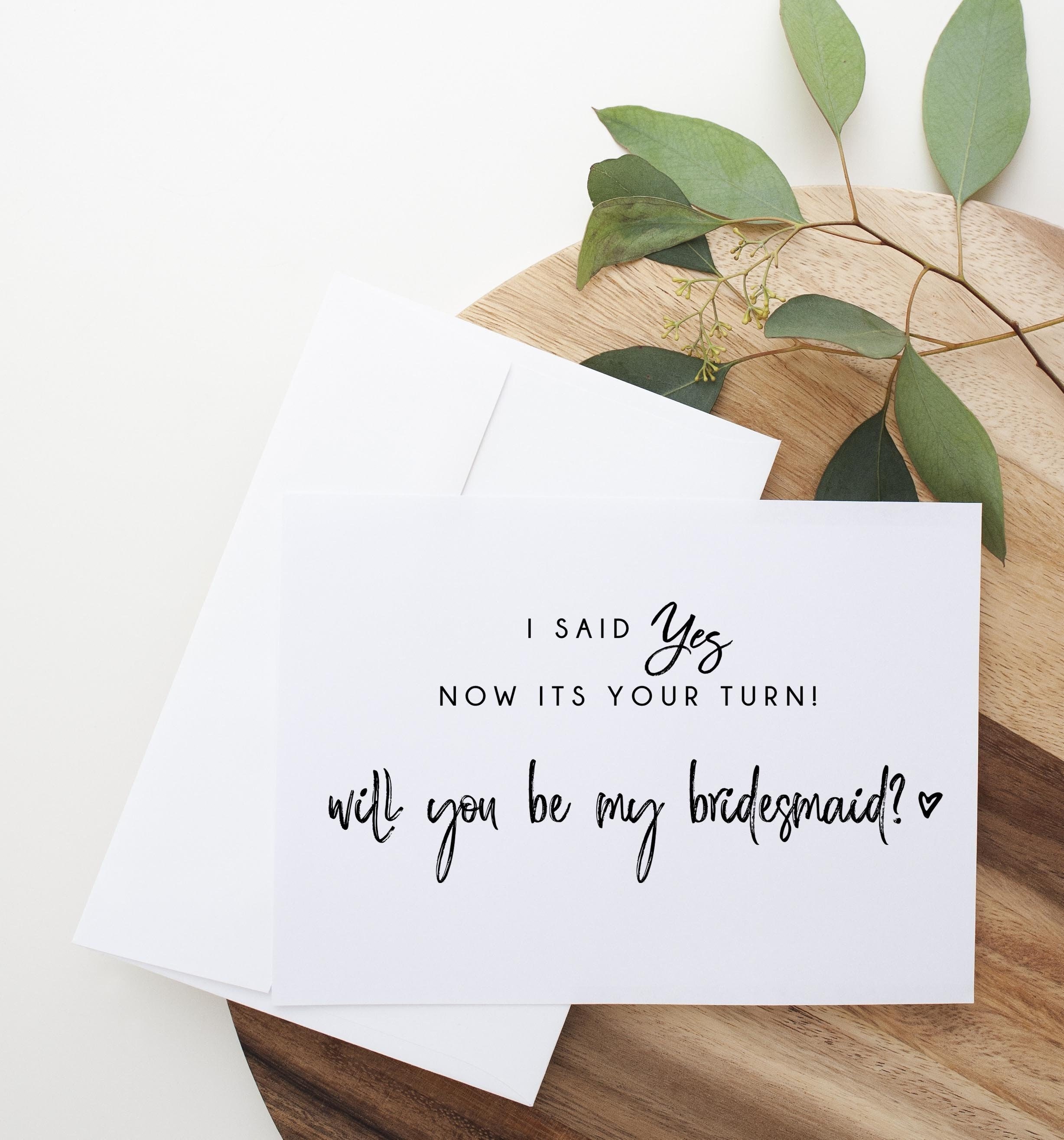 Bridesmaid Proposal Card: Will You Be My Bridesmaid?