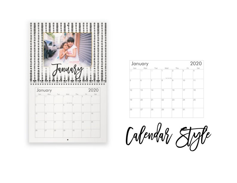 Custom Wall Calendar With Photos Custom Calendar Christmas Etsy Canada