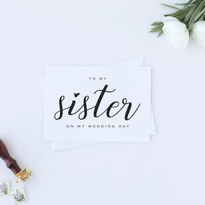 Carte pour le jour de mon mariage Pour ma soeur, Carte pour le jour de mon mariage, Carte pour le jour de mon mariage Pour ma soeur, Carte pour le jour du mariage