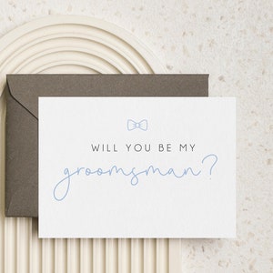 Carte Will you be my Groomsman, carte Will you be my best man, carte de garçon d'honneur et proposition de garçon d'honneur
