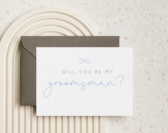 Will you be my Groomsman Card, Will you be my Best Man card, Groomsman card, Groomsmen proposal