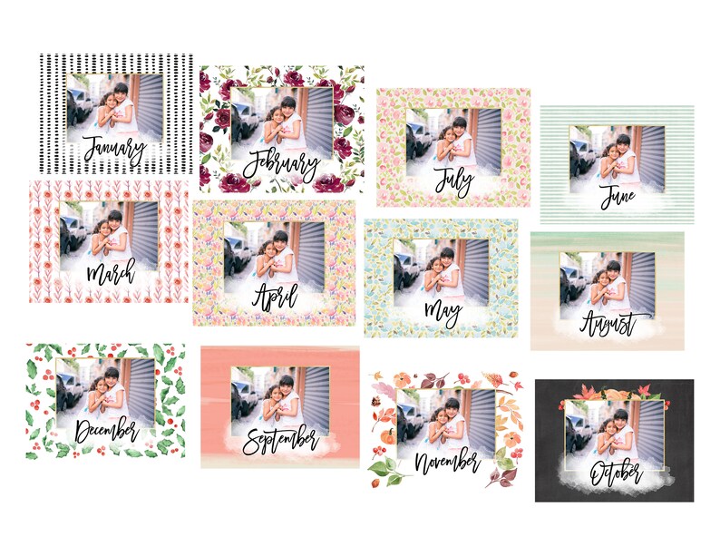 Custom Wall Calendar With Photos Custom Calendar Christmas Etsy Canada