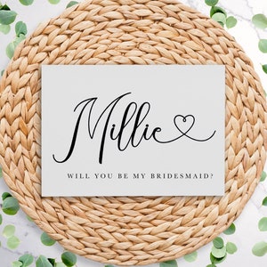Willst du meine Brautjungfer sein Karte, Willst du meine MOH Karte sein, Hochzeitskarte personalisiert, Hochzeit Party Karte