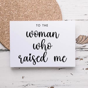 Trouwdagkaart voor moeder: aan de vrouw die mij heeft grootgebracht