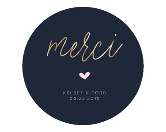 Merci faveur autocollant, autocollant Merci, des faveurs de mariage, cadeau d’invité autocollants, Cookie faveur autocollants, autocollants je vous remercie, faveur de Stickers