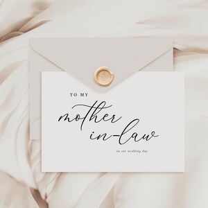 Pour ma nouvelle maman le jour de mon mariage, carte pour ma belle-mère, carte pour mariage à maman, carte pour mariage