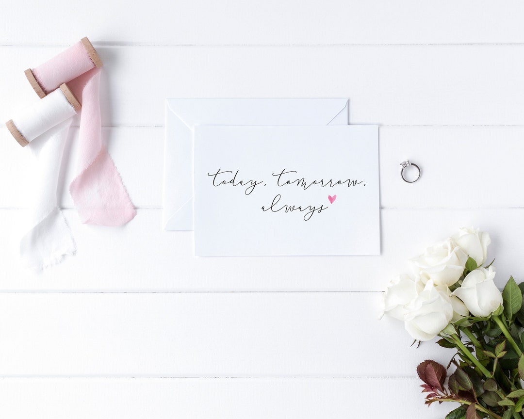 Today Tomorrow Always Wedding Card, Anniversary Gift - Etsy