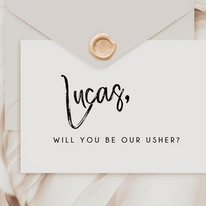 Wollen Sie unser Platzanweiser, Hochzeitsparty-Vorschlag-Mann, werden Sie meine Groomsman-Karte, Trauzeugen-Karte, werden Sie mein Ring-Barer-Karte sein