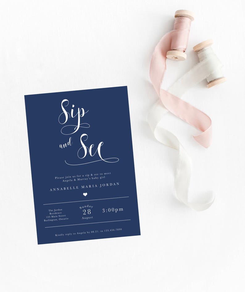 Sip And See Invitation Sip And See Meet Baby Invite Gender Etsy Sip And See Invitation Sip And See Meet Baby Invite Gender Etsy