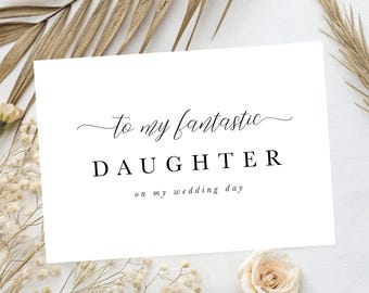 To My Daughter Wedding Day Card, Handmade Greeting Card