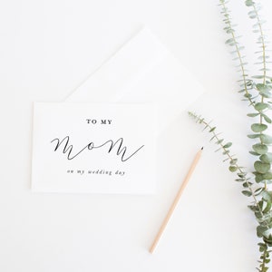 Para mi mamá en mi tarjeta del día de la boda, tarjeta para mi mamá, tarjeta del día de la boda para mamá, para mi mamá, tarjeta del día de la boda