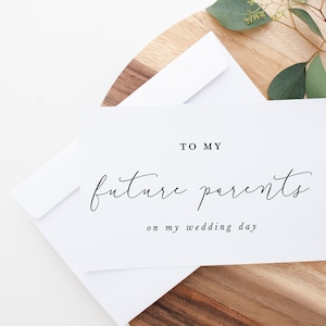 A mes futurs parents Carte le jour de mon mariage
