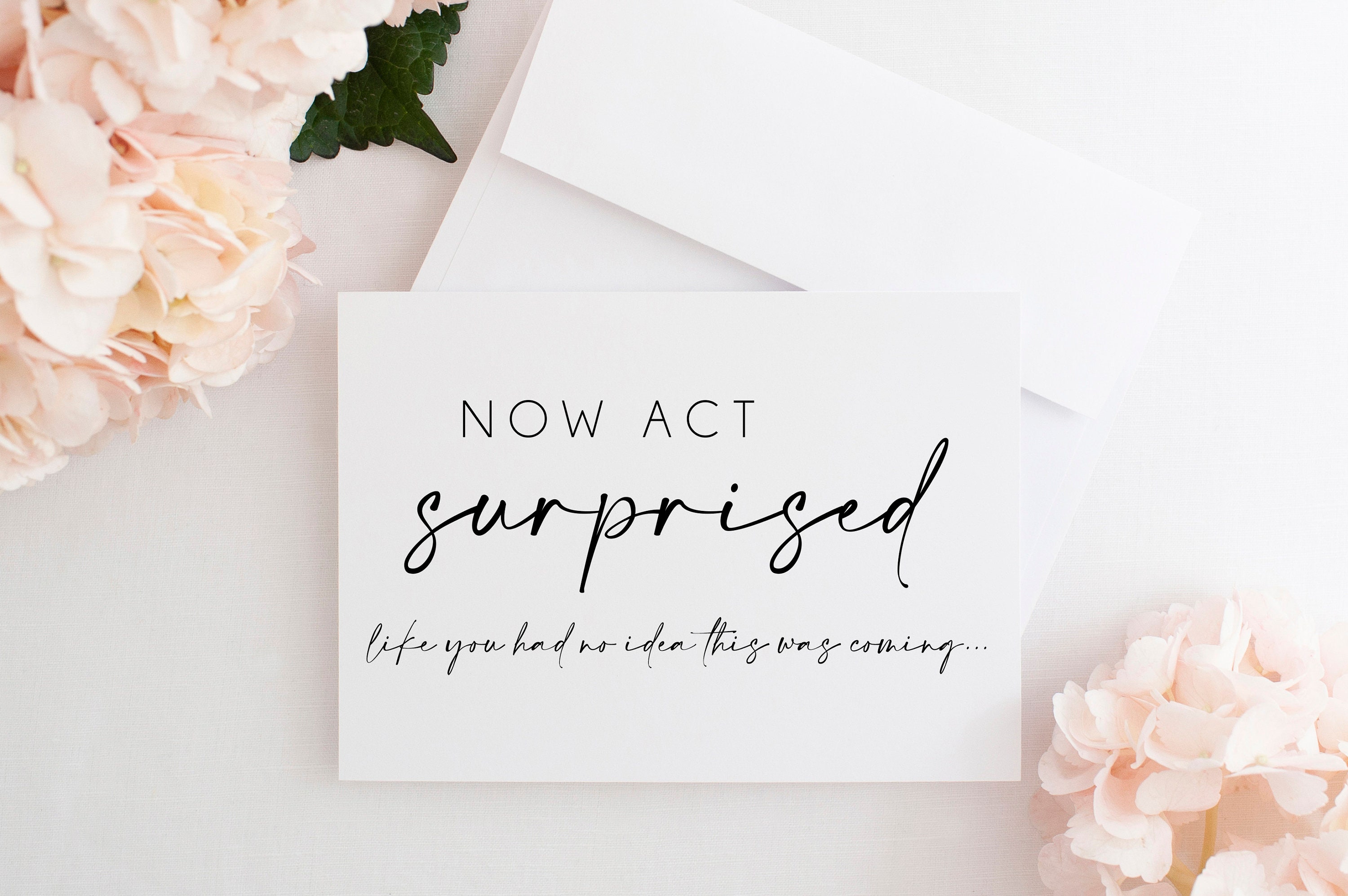 Funny bridesmaid proposal card, Now act surprised bridesmaid proposal card, Will You Be My Bridesmaid Card, Bridesmaid Proposal Card