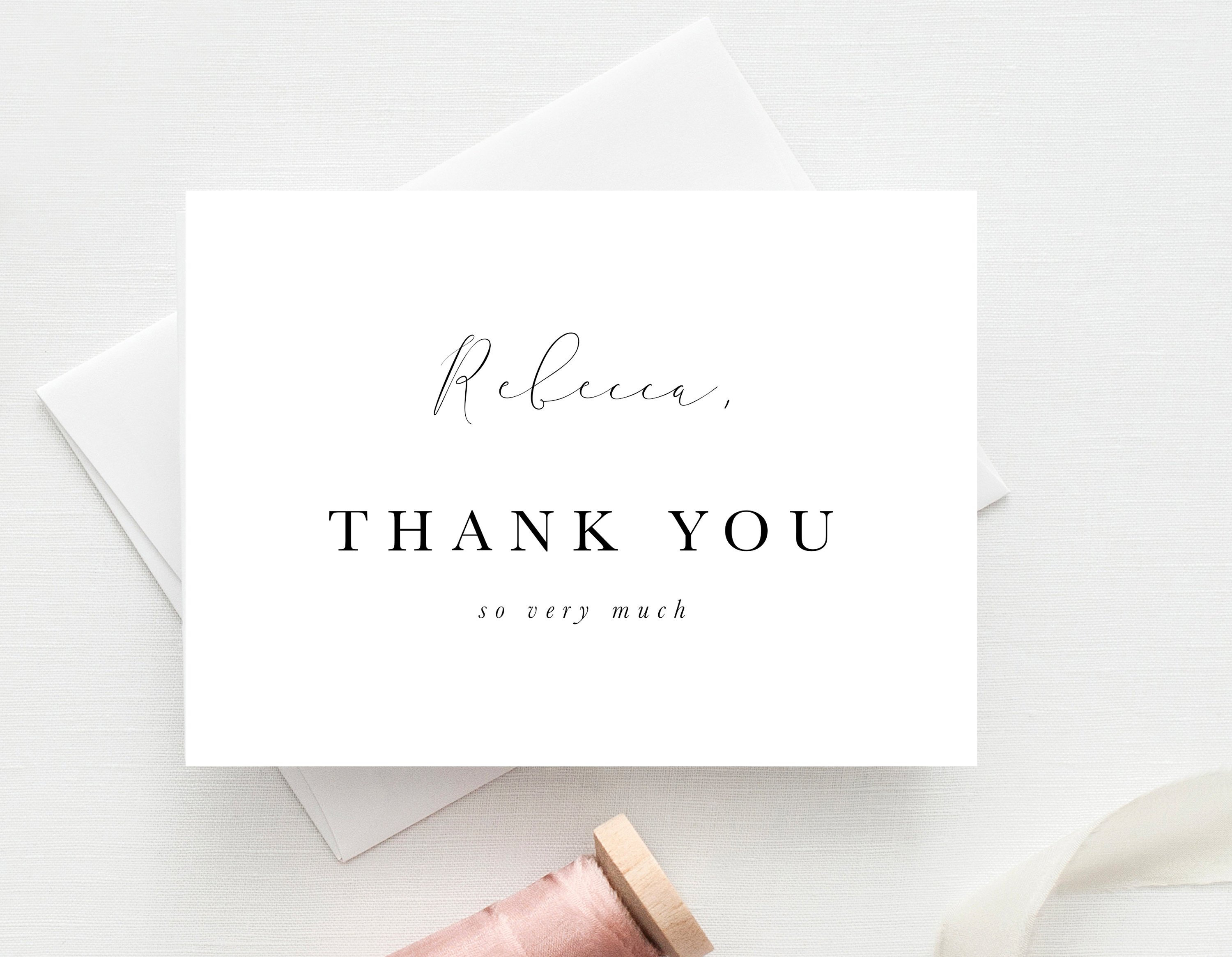 Thank You for Being My Bridesmaid Thank You Card Simple - Etsy