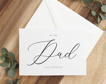 To My Dad On my Wedding Day Card, To My Dad Card, Wedding Day Card to Dad, To My Dad, Wedding Day Card