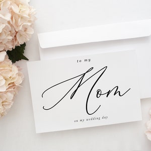 To My Mom On my Wedding Day Card, To My Mom Card, Wedding Day Card to mom, To My mom, Wedding Day Card