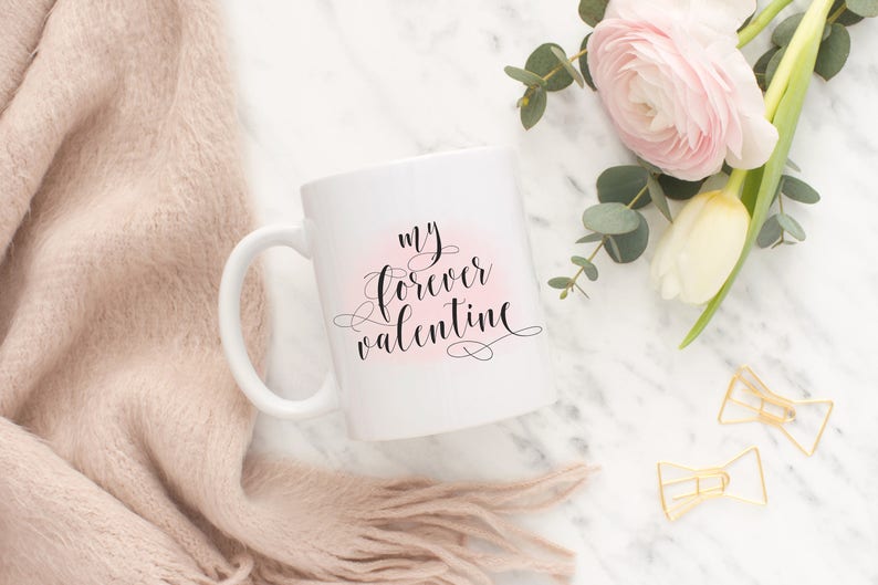 Fiancee Valentine's Gift, My Forever Valentine Mug, Valentine Mug, Valentine's Day Mug, Valentine's Day Gift, Girlfriend Mug, Mug image 2