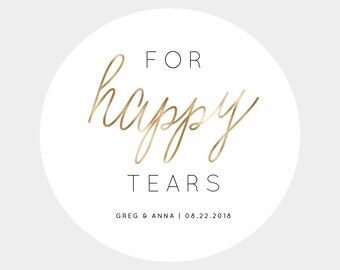 For Happy Tears Sticker, Merci Sticker, Happy Tears Sicker Favor, Napkin Favor Stickers, Favor Stickers, Thank You Stickers, Favor Stickers