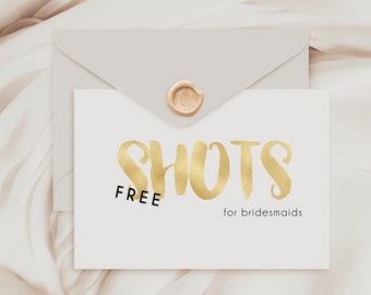 SHOTS bridesmaid proposal card, Will You Be My Bridesmaid Card, Bridesmaid Proposal Card