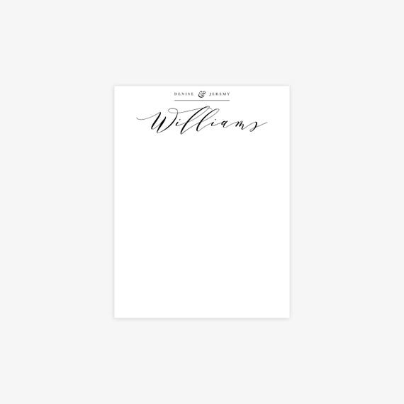 personalized family notepad custom letterhead personalized etsy personal letterhead from the desk of