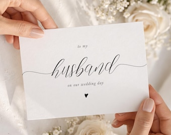 To My Groom Wedding Day Card: Husband Gift, Handmade