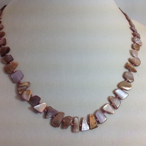 Pink Seashell Necklace, Natural Shell Jewelry