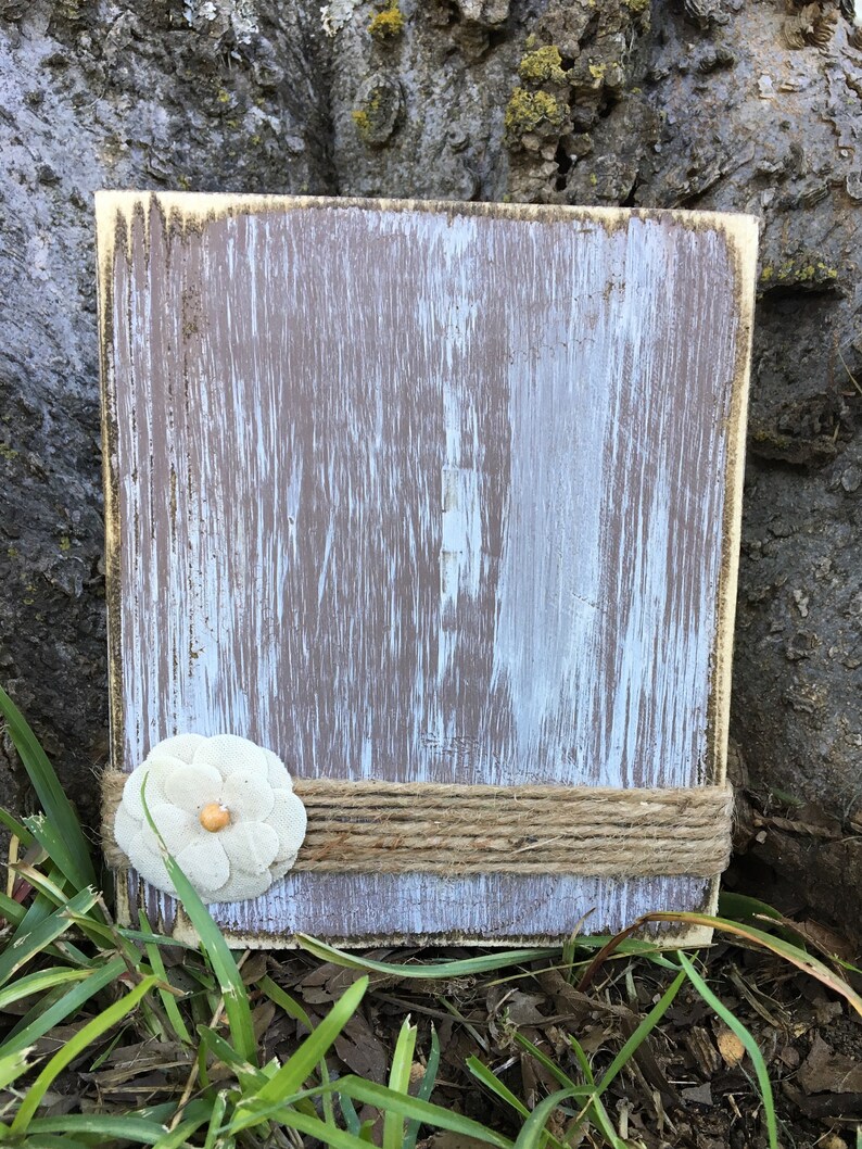 Distressed Wood Block Frame Rustic Picture Frame 4 x 4 Etsy