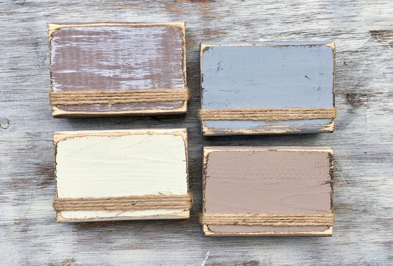 Carmen Frame Set Of 5 Frames Horizontal Wallet Size Photo Choose Your Colors Distressed Wood Block Small