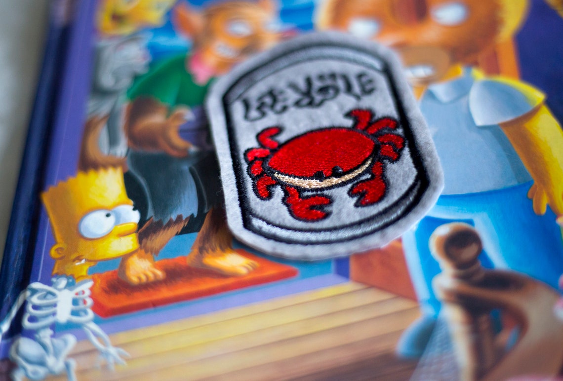 Crab Juice Simpsons SewOn Patch Etsy