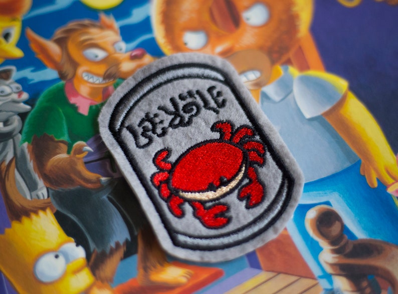 Crab Juice Simpsons SewOn Patch Etsy