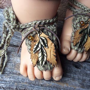 Baby leather shoes, sandals, baby barefoot sandals, boho baby clothes, shower gift, baby gladiator sandals, unisex newborn, toddlers, kids image 1