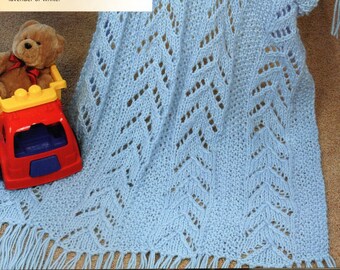 Irish Lace Afghan Knitting Pattern  Vintage Irish Lace Afghan Knitting Pattern PDF Instant Download