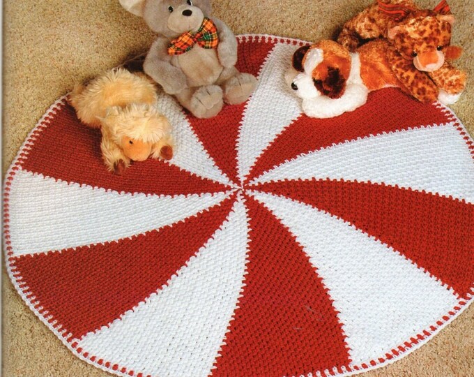 Peppermint Candy Afghan Crochet Pattern Christmas Afghan Etsy