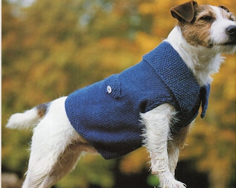 Maglione per cani a cappuccio, modello da lavorare a maglia, modello da lavorare a maglia per maglioni per cani a cappuccio, taglie XXS - XXL, PDF, download immediato