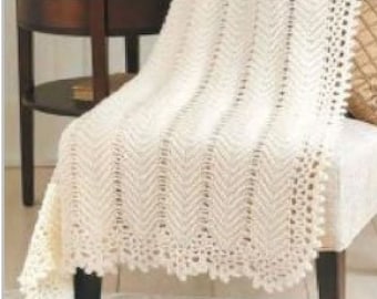 Extra Wide Border Afghan Crochet Pattern  Afghan Crochet Pattern PDF Instant Download