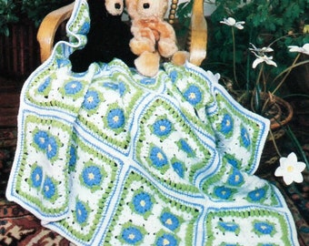 Forget Me Not Blanket Crochet Pattern  Daisy Flowers Blanket Crochet Pattern PDF Instant Download