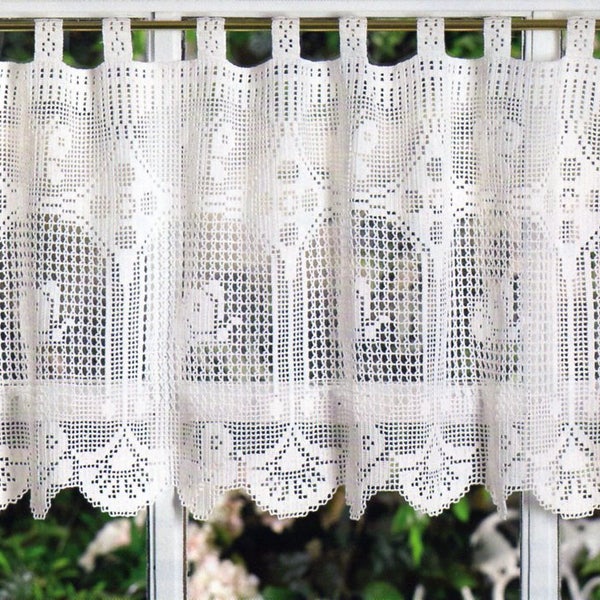 Butterfly Curtain Valance Crochet Pattern  Butterfly Valance Curtain Crochet Pattern PDF Instant Download