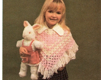 Patrón de ganchillo para poncho con flecos, capa tipo poncho, patrón de ganchillo para capelina en PDF, descarga instantánea.