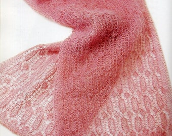 Modello di sciarpa in pizzo vittoriano da lavorare a maglia Modello di sciarpa in pizzo da lavorare a maglia PDF Download digitale istantaneo