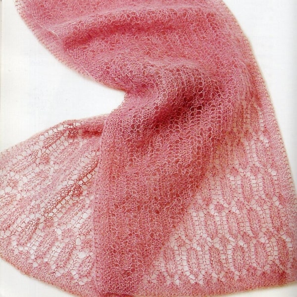 Victorian Lace Scarf Knitting Pattern Lacy Scarf Knitting Pattern PDF Instant Digital Download