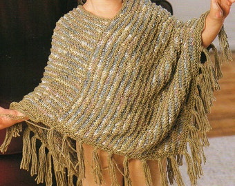 Childs Poncho Cape Knitting Pattern Infant Toddler Poncho Knitting Patterns PDF Instant Download