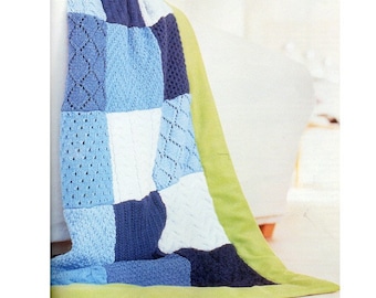 Squares Blanket Knitting Pattern Granny Squares Blanket Knitting Pattern PDF Instant Download