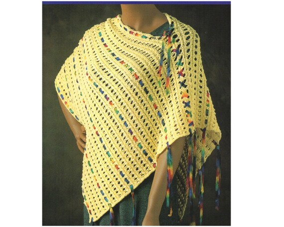 Knitted adult poncho,one size,Asymmetric Adult Poncho