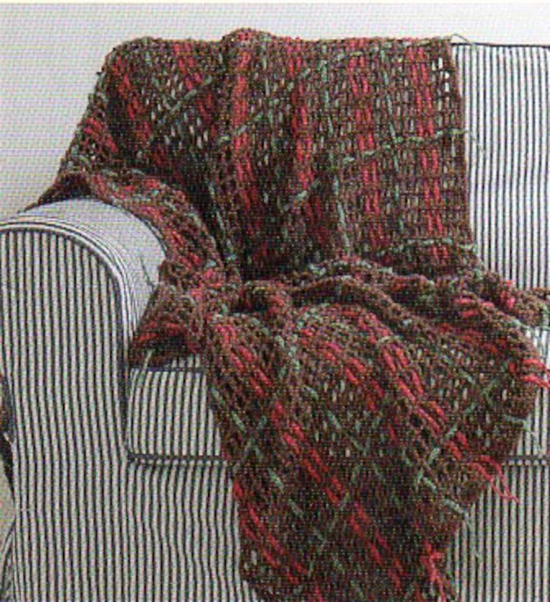 Woven Afghan Crochet Pattern Blanket Throw Crochet Pattern PDF Etsy