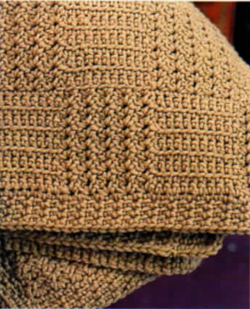 Basketweave Afghan Crochet Pattern Basketweave Throw Blanket Crochet Pattern PDF Instant Download image 2